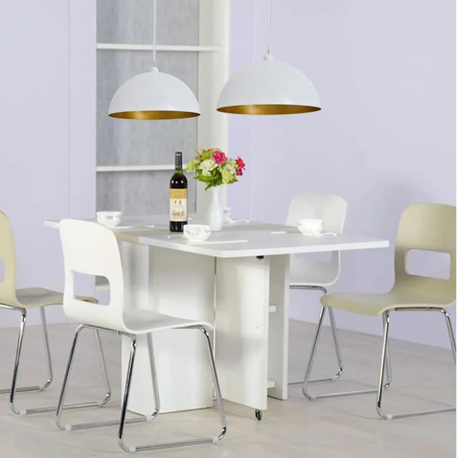 Plafonnier 2 pcs Hauteur réglable Semi-sphérique Blanc - 4