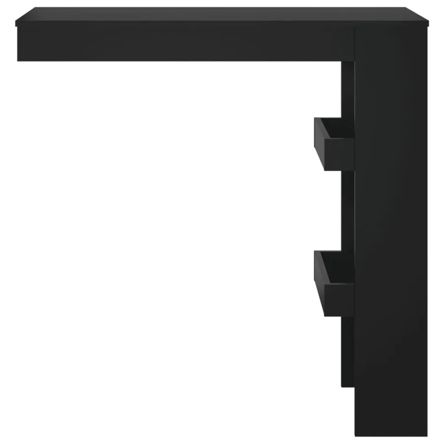 Table de bar murale Noir 102x45x103,5 cm Bois d'ingénierie - 3