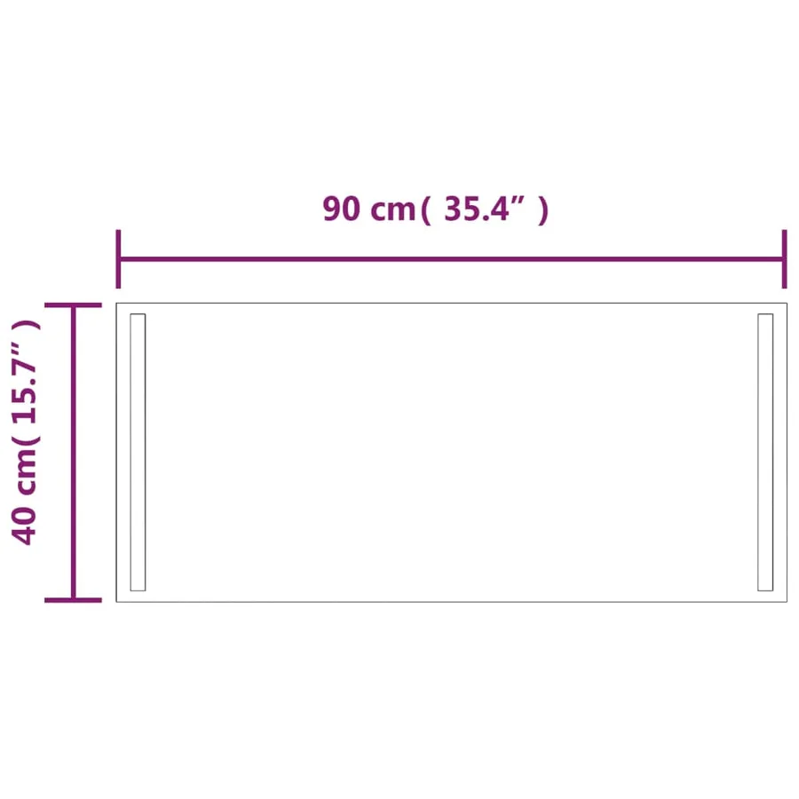 Miroir de salle de bain à LED 40x90 cm - 5