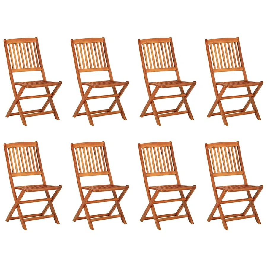 Ensemble à manger de jardin 9 pcs bois massif d'acacia - 3