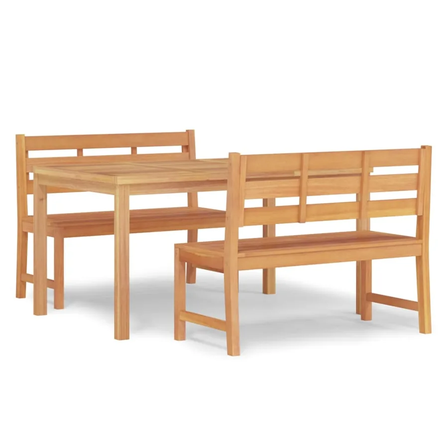 Ensemble à manger de jardin 3 pcs Bois de teck massif - 2