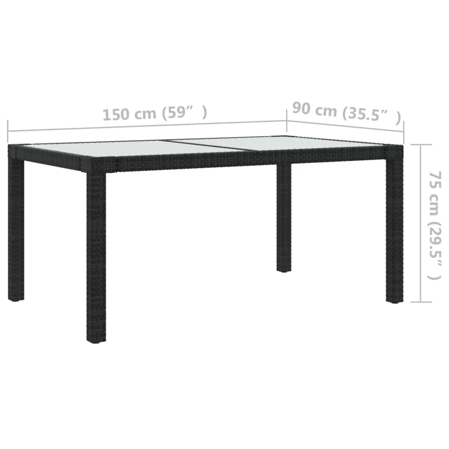 Ensemble à manger d'extérieur 5pcs avec coussins Résine tressée - 11
