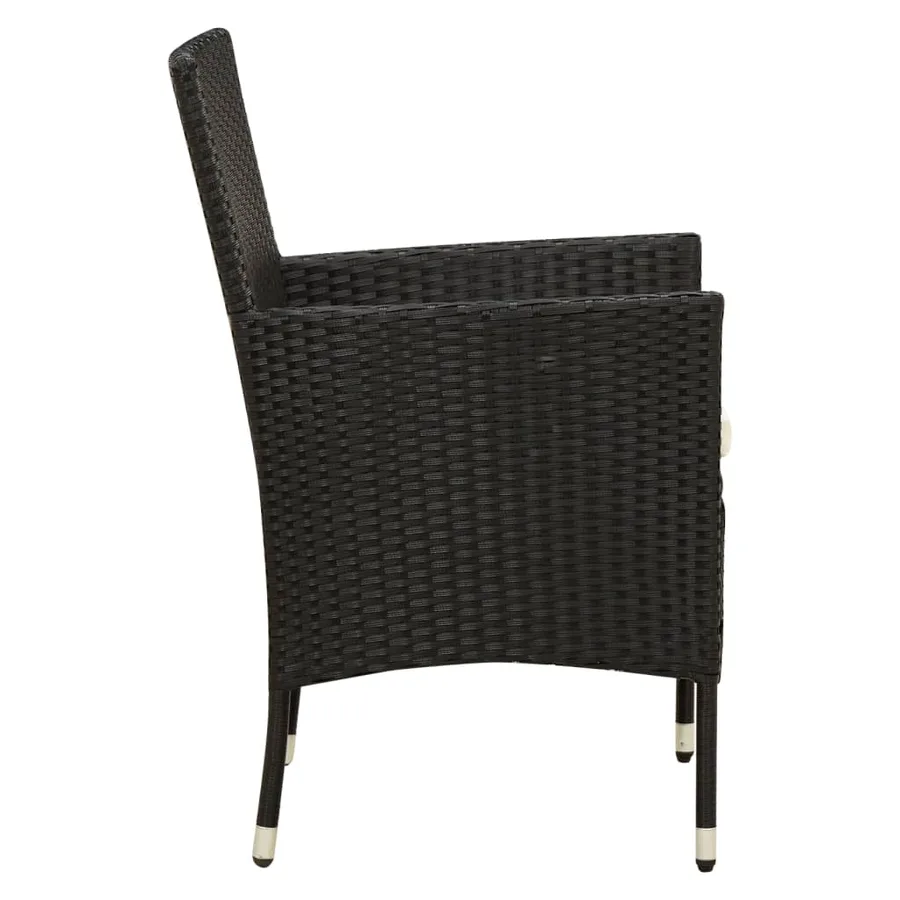 Ensemble à manger d'extérieur 5pcs avec coussins Résine tressée - 5