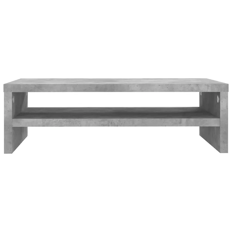 Support de moniteur Gris béton 42x24x13 cm Bois d'ingénierie - 4