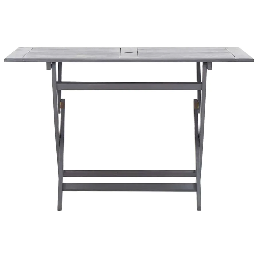 Ensemble à manger de jardin 7 pcs Bois d'acacia massif Gris - 4