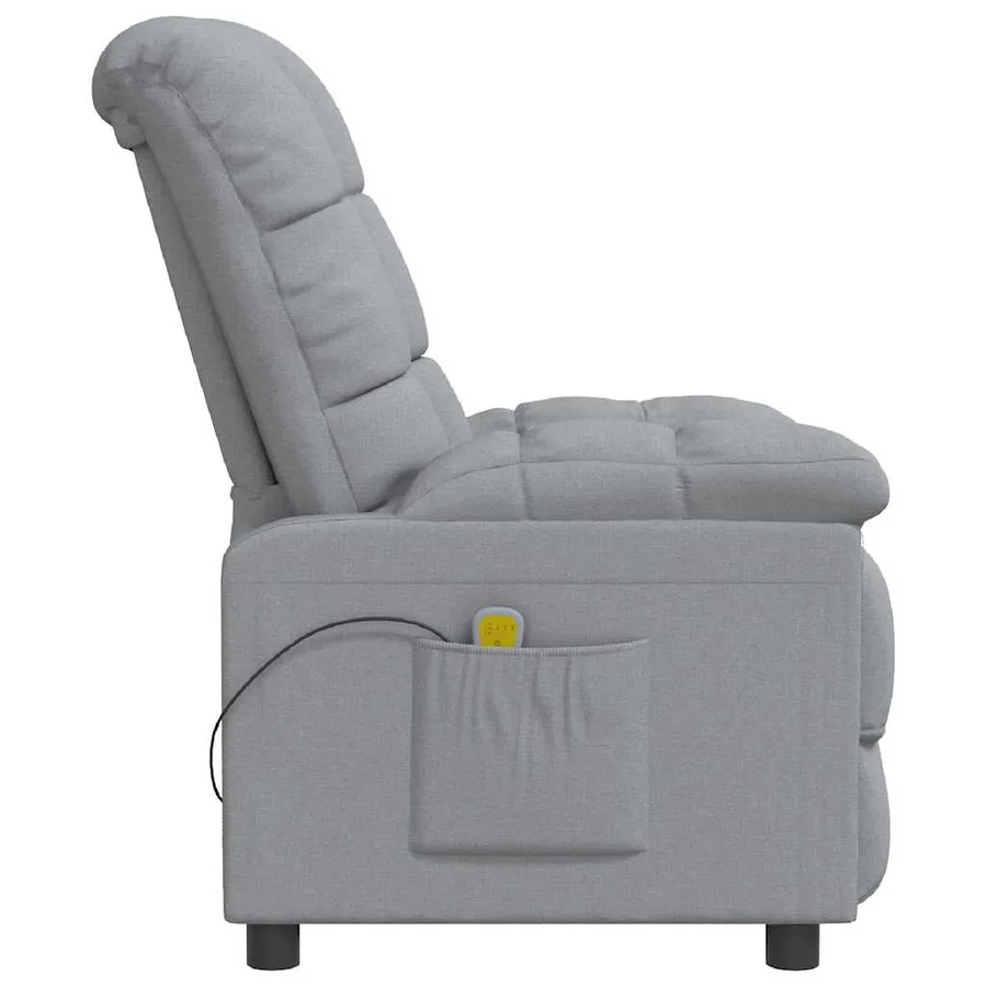 Fauteuil de massage Gris clair Tissu - 4