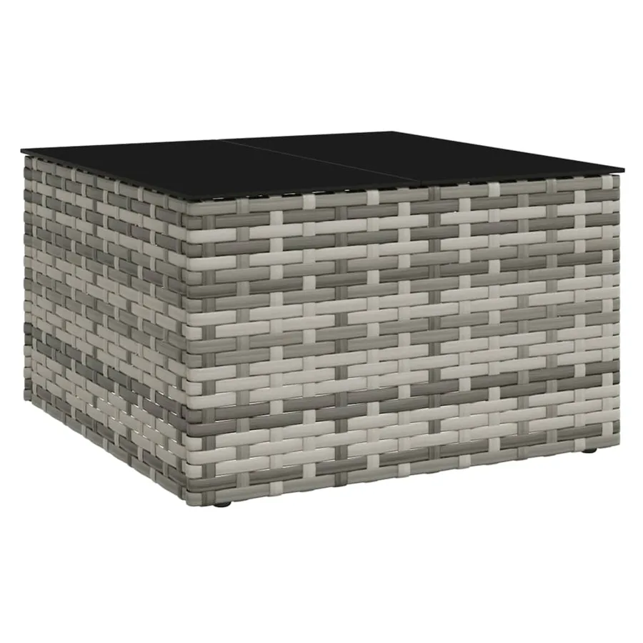 Salon de jardin 2 pcs avec coussins Gris Résine tressée - 8