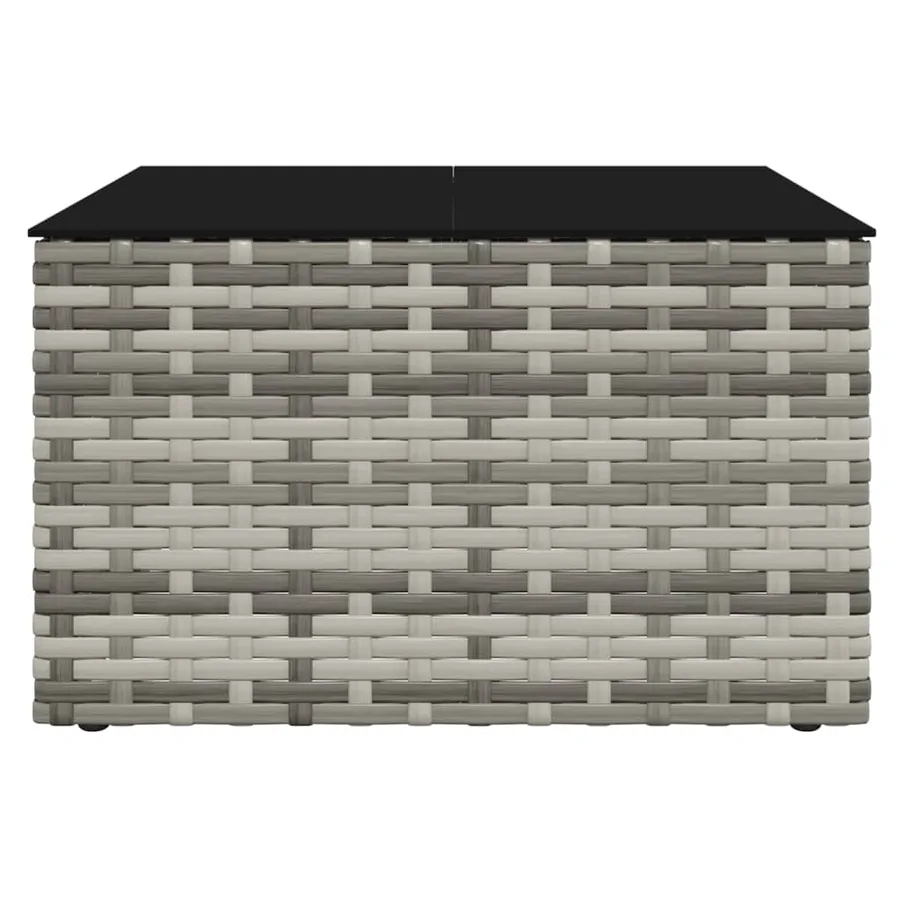 Salon de jardin 2 pcs avec coussins Gris Résine tressée - 9