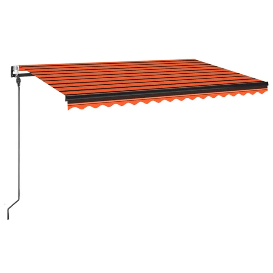 Auvent automatique capteur de vent/LED 400x300 cm Orange/marron - 2