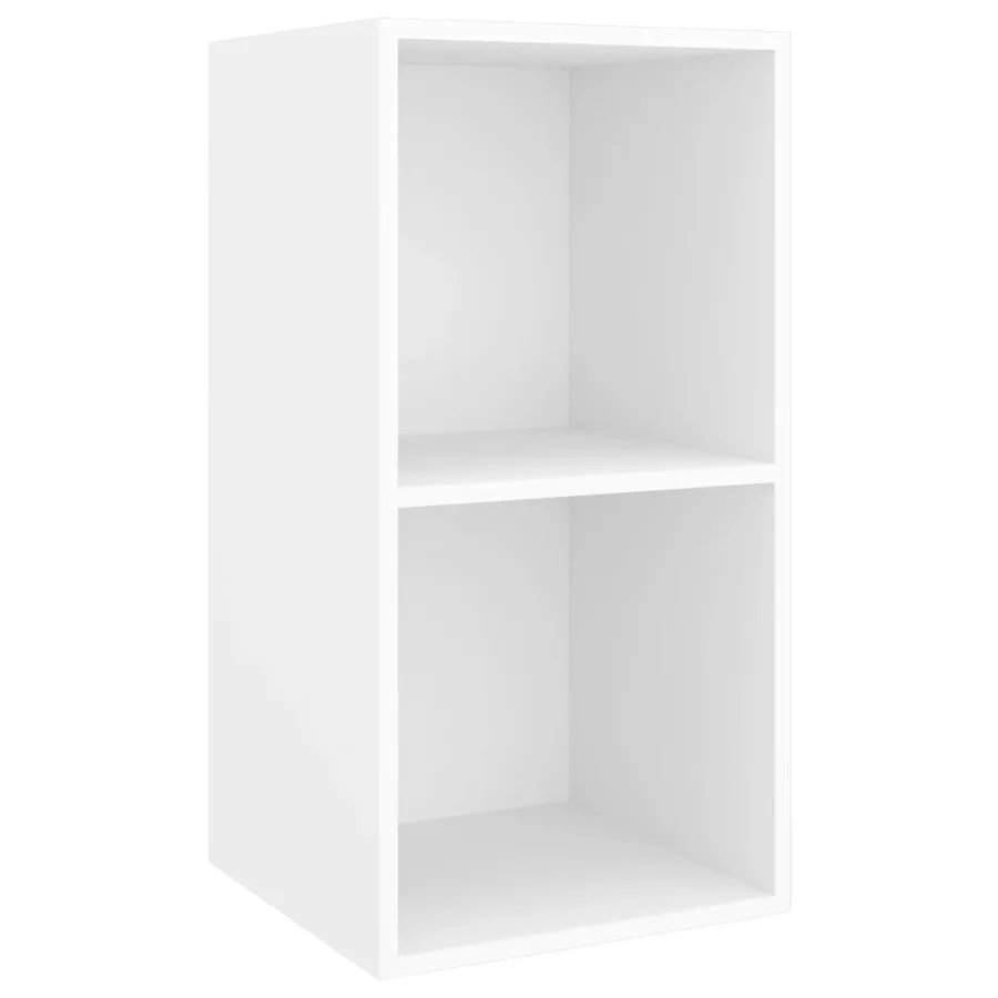 Meubles TV muraux 2 pcs Blanc Bois d'ingénierie - 4