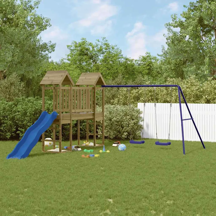 Aire de jeux d'extérieur bois de pin imprégné