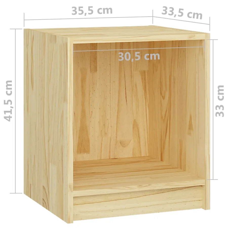 Table de chevet 35,5x33,5x41,5 cm bois de pin massif - 7
