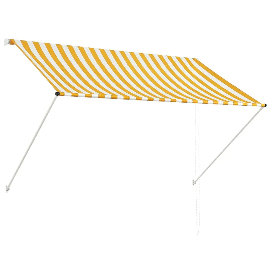 Auvent rétractable 200x150 cm Jaune et blanc - 2