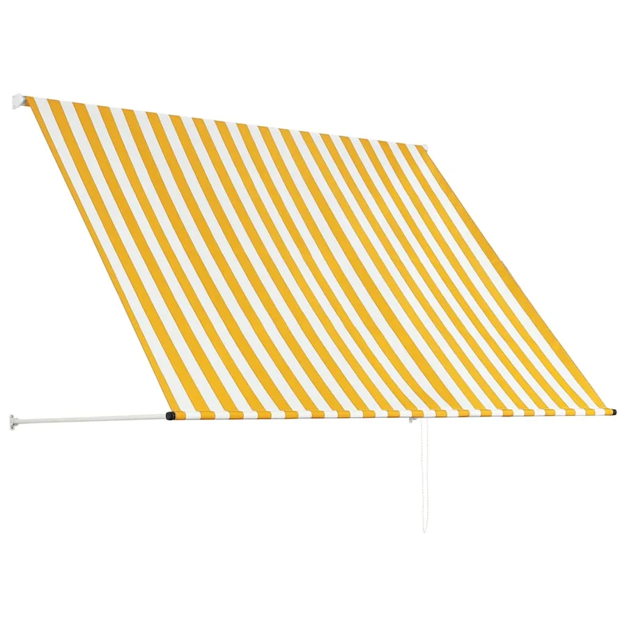 Auvent rétractable 200x150 cm Jaune et blanc - 4