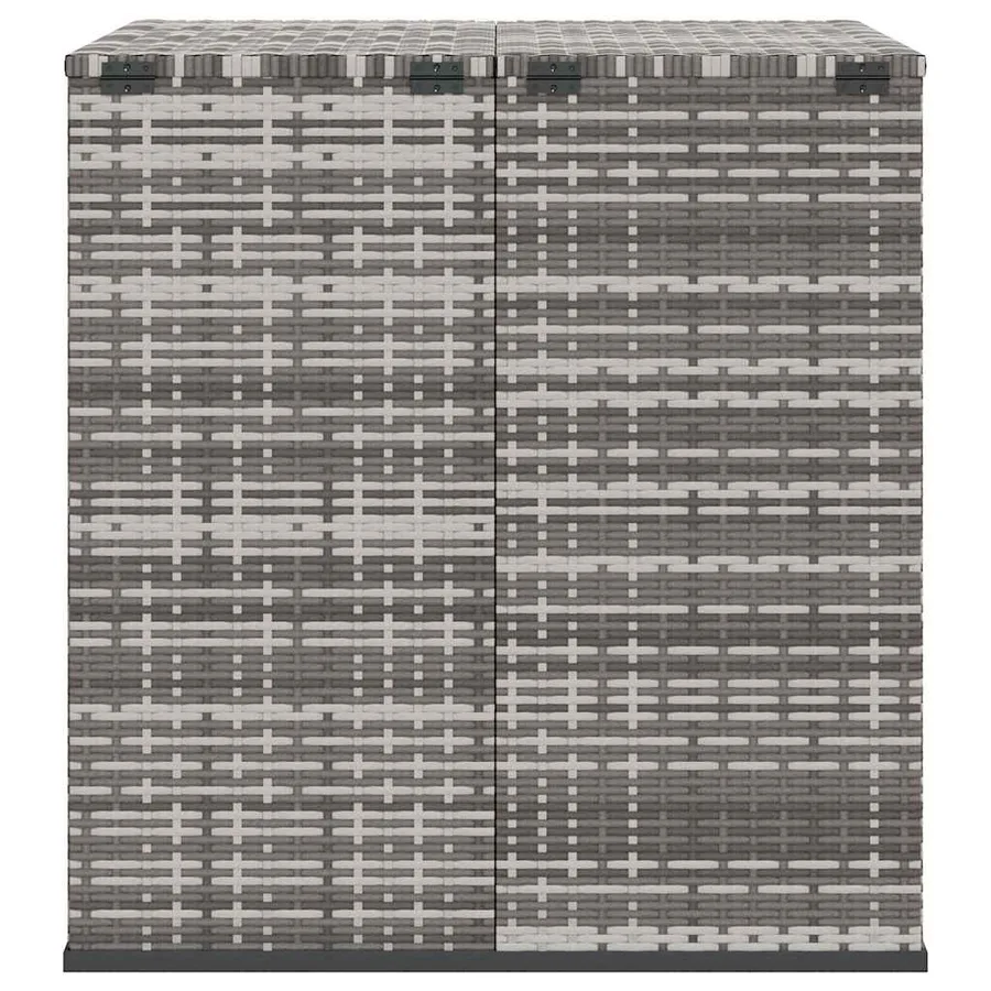Boîte à coussins de jardin Résine tressée 100x97,5x104 cm Gris - 5
