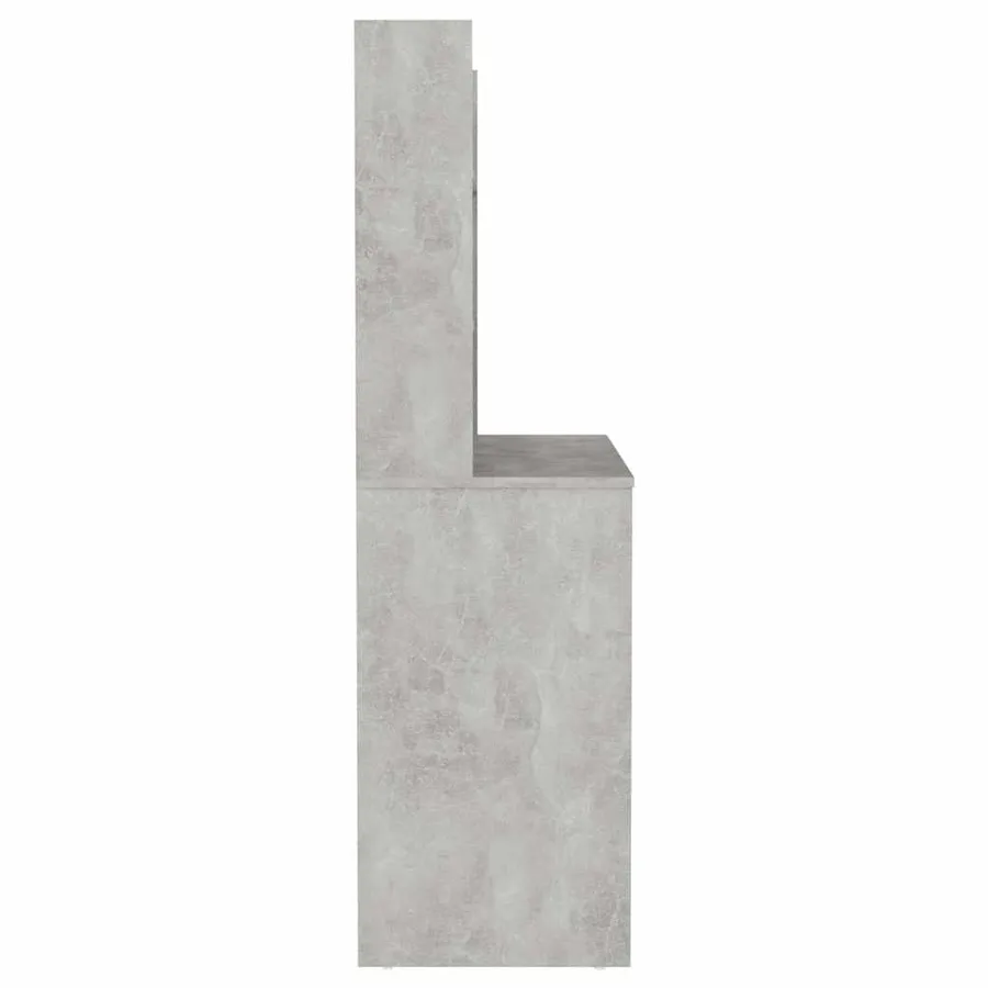 Table de maquillage éclairage LED 100x40x135 cm MDF Gris béton - 4