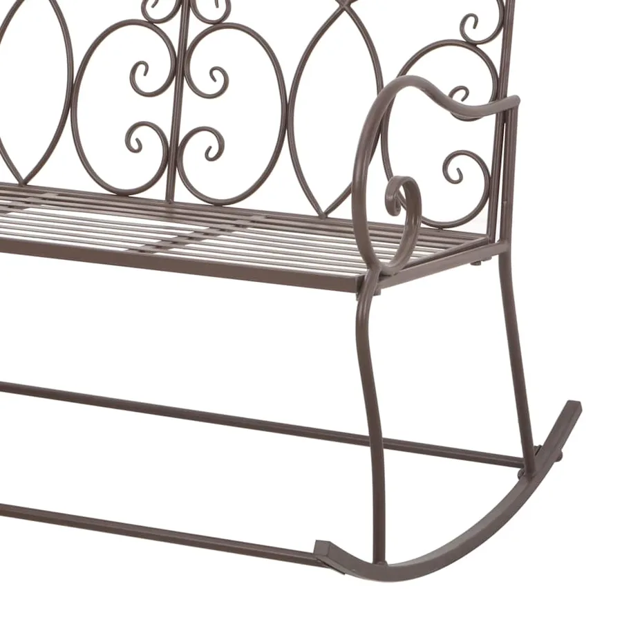 Banc de jardin 104 cm Fer Marron antique - 5