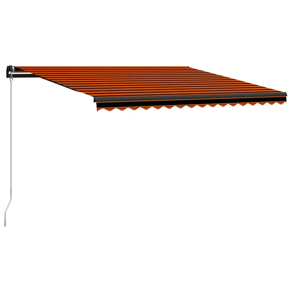 Auvent manuel rétractable 450x300 cm Orange et marron