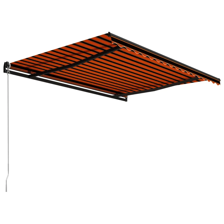 Auvent manuel rétractable 450x300 cm Orange et marron - 3