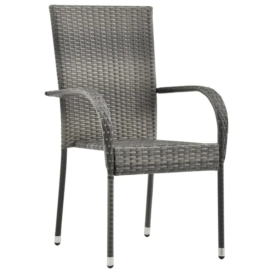 Ensemble à manger de jardin 7 pcs Gris - 7