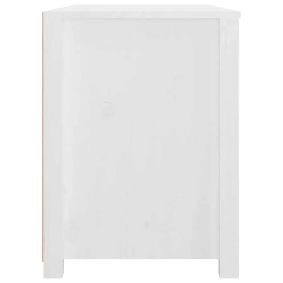 Armoire latérale Blanc 100x40x54 cm Bois de pin massif - 5