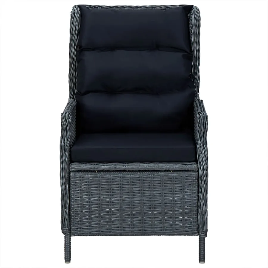 Ensemble à manger de jardin 5 pcs Gris foncé - 9