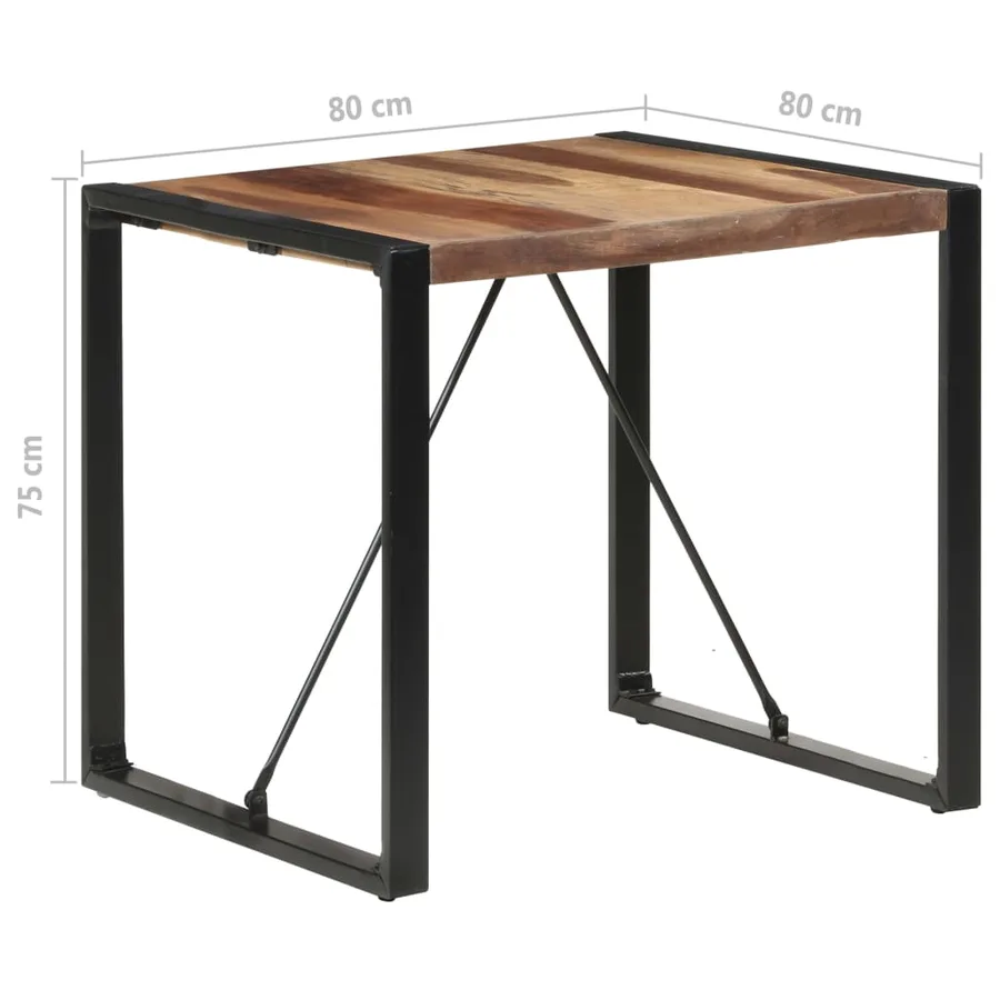 Table à manger 80x80x75 cm bois massif - 5