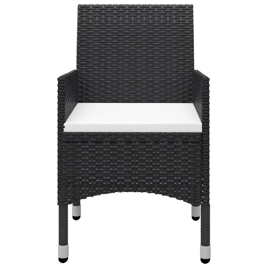 Ensemble à manger de jardin 5 pcs Noir - 6