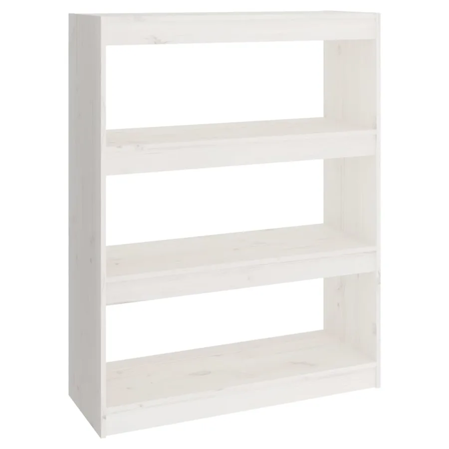 Bibliothèque/Séparateur de pièce Blanc 80x30x103,5cm Pin massif - 2