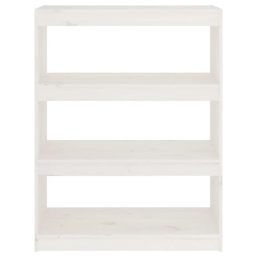 Bibliothèque/Séparateur de pièce Blanc 80x30x103,5cm Pin massif - 5
