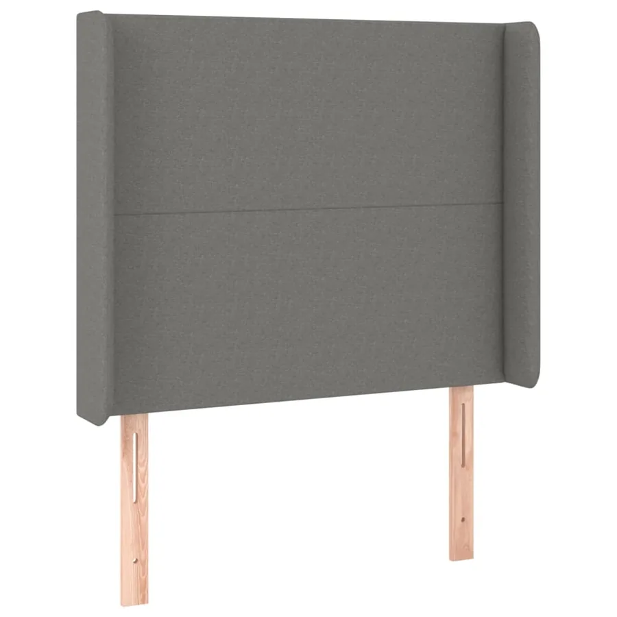 Sommier à lattes de lit matelas LED Gris foncé 90x190cm Tissu - 7