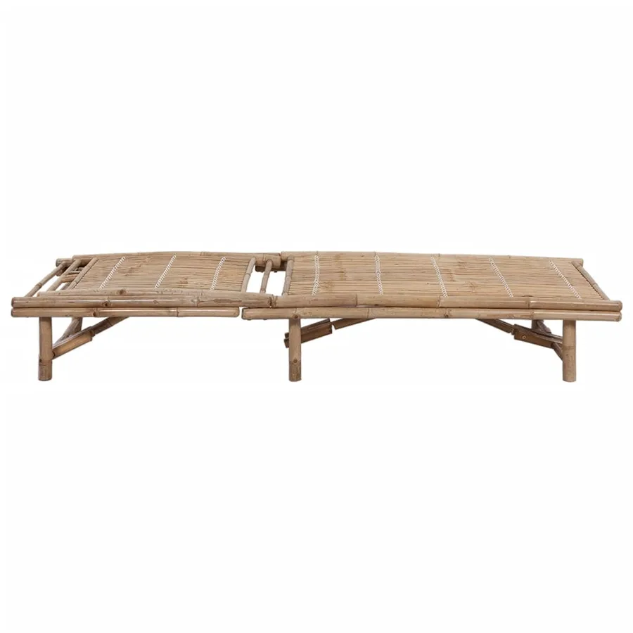Chaise longue de jardin avec coussin Bambou - 4