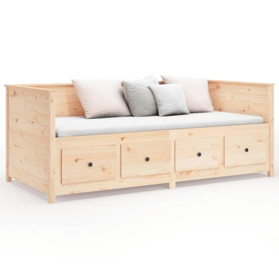 Lit de jour sans matelas 90x190 cm bois de pin massif - 5
