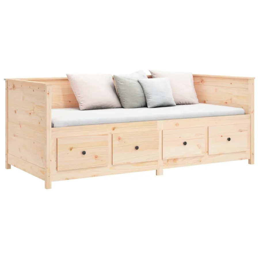 Lit de jour sans matelas 90x190 cm bois de pin massif - 6