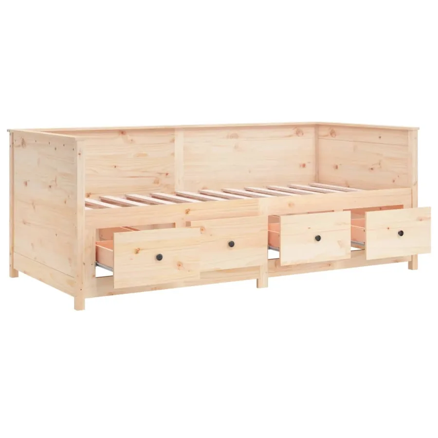 Lit de jour sans matelas 90x190 cm bois de pin massif - 8