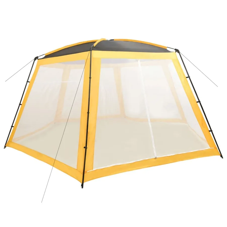 Tente de piscine Tissu 660x580x250 cm Jaune
