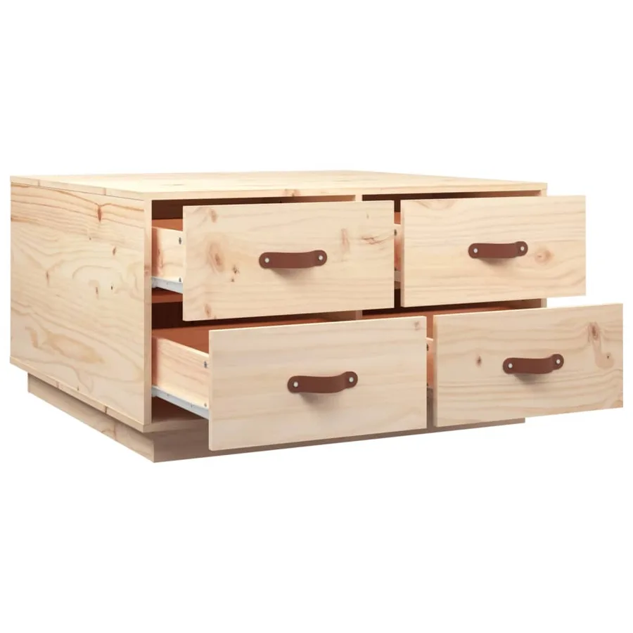 Table basse 80x80x45 cm Bois massif de pin - 7