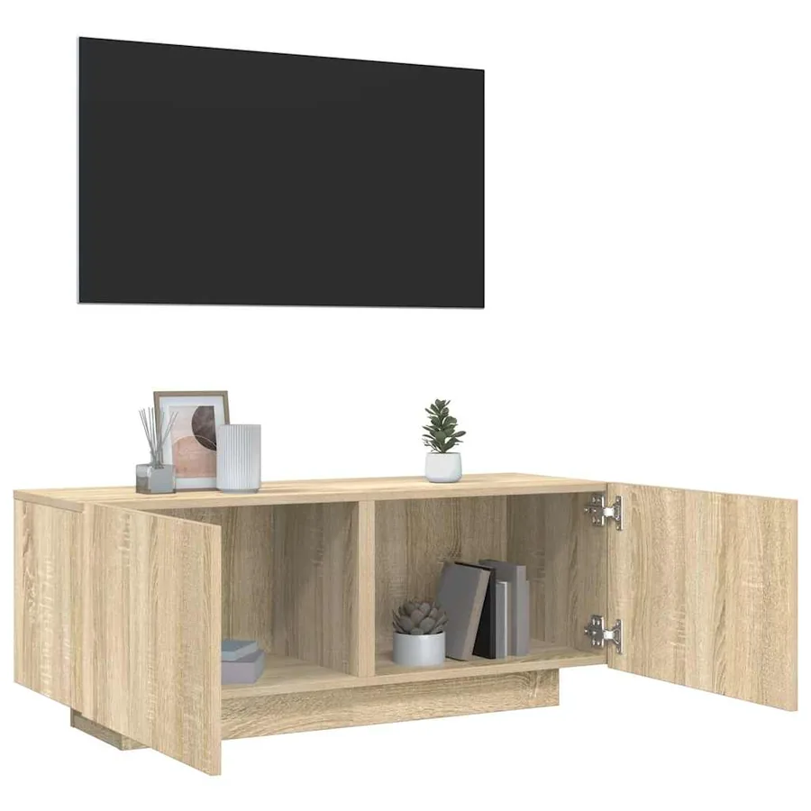 Meuble TV Chêne sonoma 100x35x40 cm Bois d'ingénierie