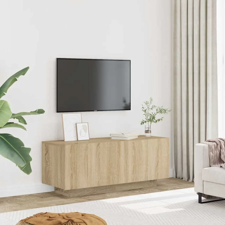 Meuble TV Chêne sonoma 100x35x40 cm Bois d'ingénierie - 3