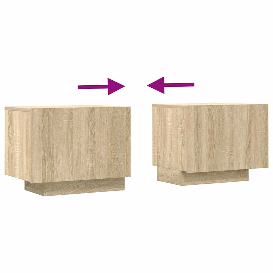 Meuble TV Chêne sonoma 100x35x40 cm Bois d'ingénierie - 9