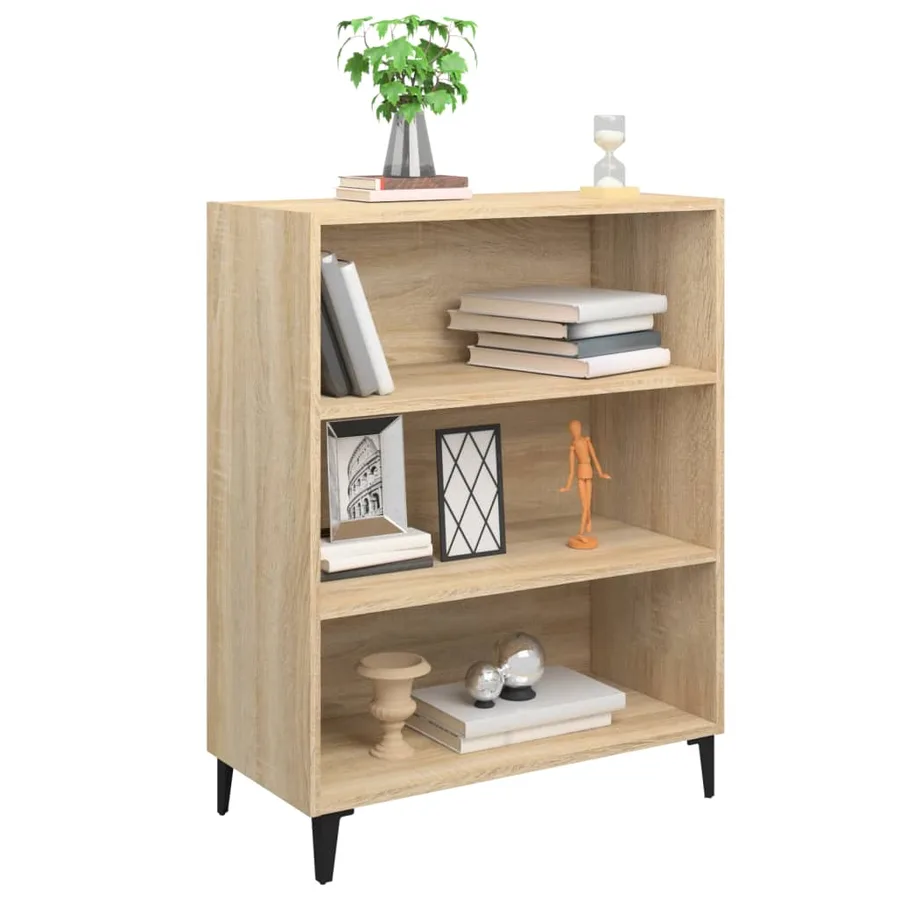 Buffet Chêne sonoma 69,5x32,5x90 cm Bois d'ingénierie - 5