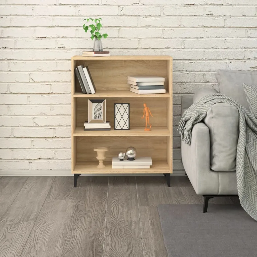 Buffet Chêne sonoma 69,5x32,5x90 cm Bois d'ingénierie - 6