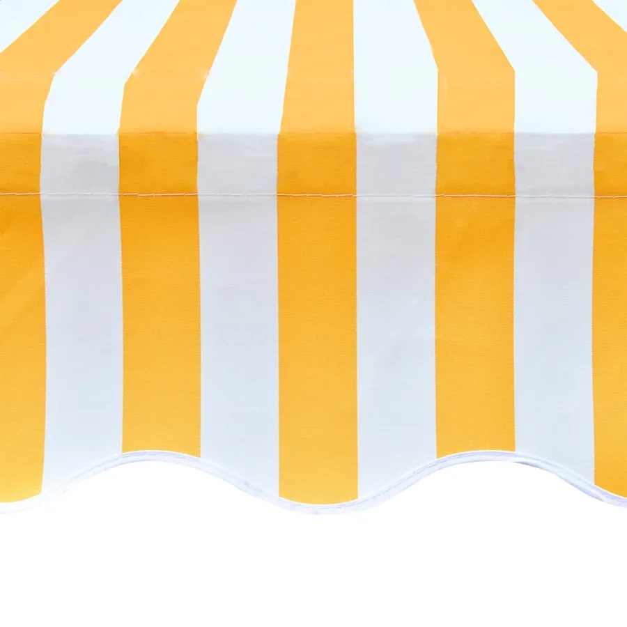 Tissu de remplacement pour auvent orange et blanc 3,5x2,5 m polyester - 4