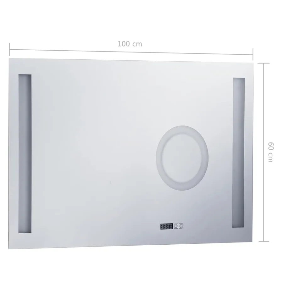 Miroir mural à LED de salle de bain et capteur tactile 100x60cm - 8