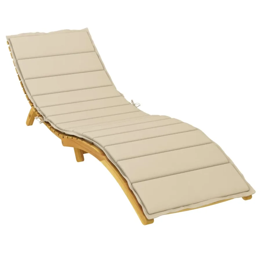 Coussin de chaise longue beige 200x50x3 cm tissu oxford - 3
