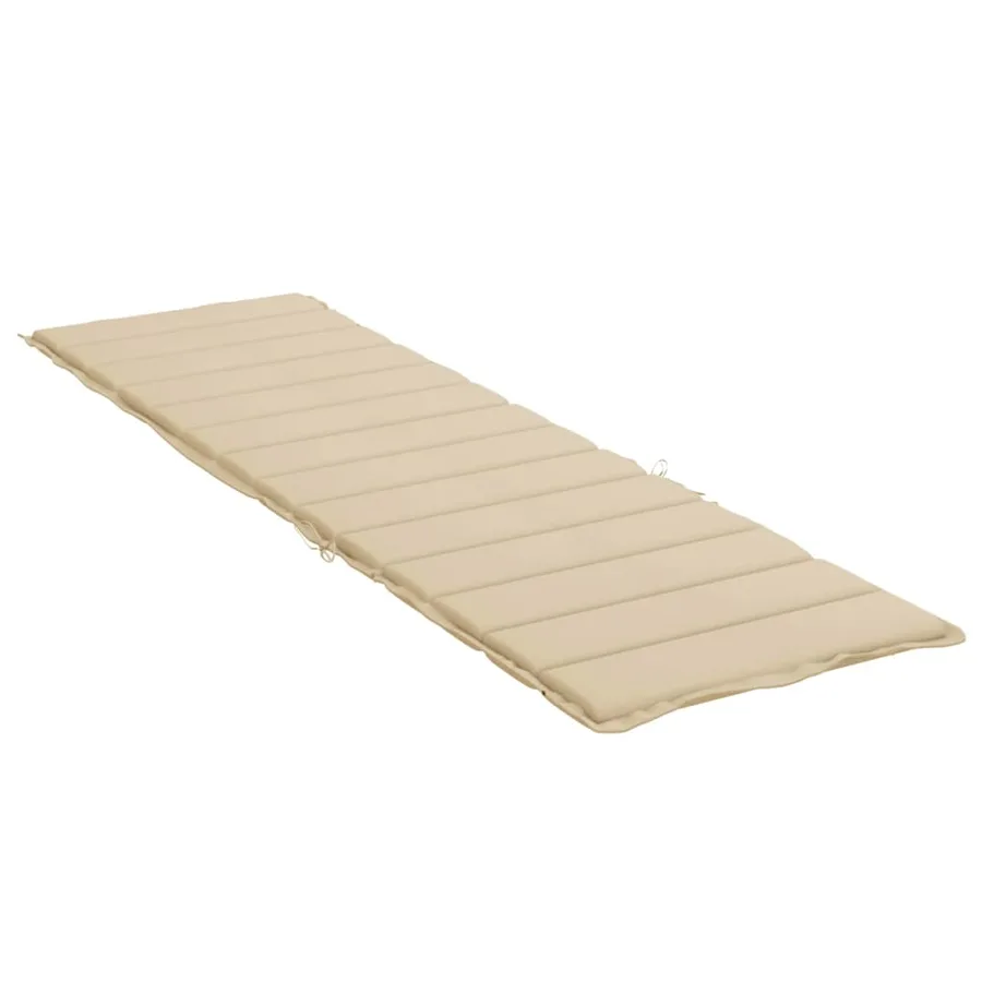 Coussin de chaise longue beige 200x50x3 cm tissu oxford - 4