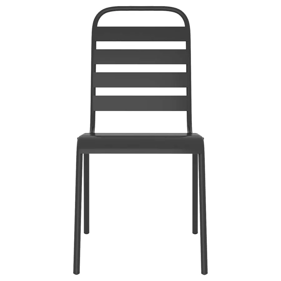 Ensemble à manger de jardin 5 pcs anthracite acier - 6