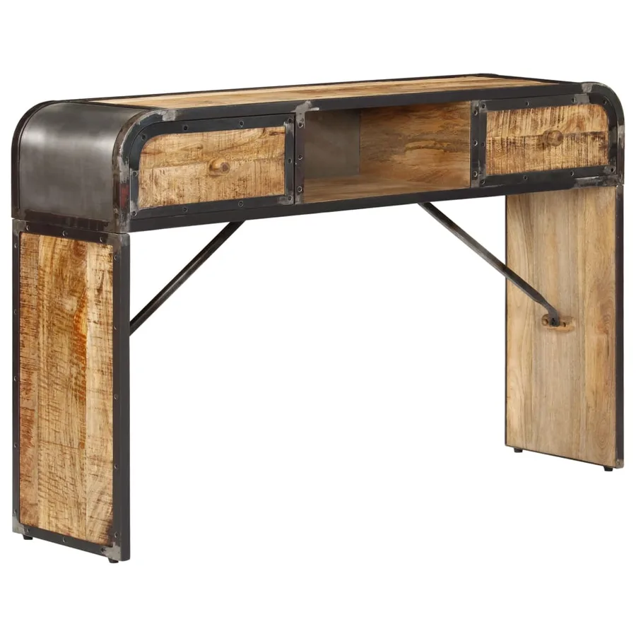 Buffet 120x30x75 cm bois de manguier massif - 10