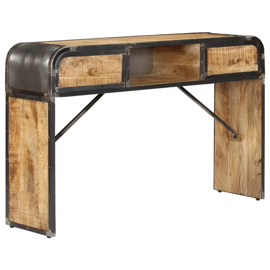 Buffet 120x30x75 cm bois de manguier massif - 11