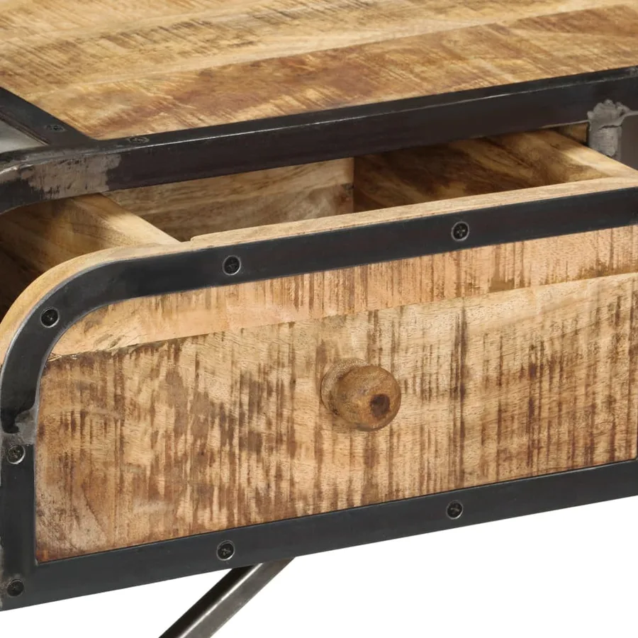 Buffet 120x30x75 cm bois de manguier massif - 5
